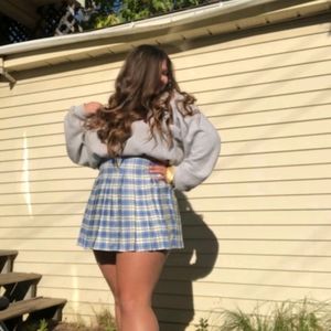 Plaid mini skirt